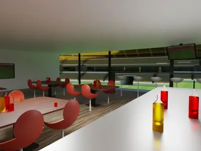 Football Stadium Low-poly 3D model