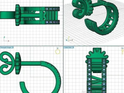 atlas hoop earring  3D print model