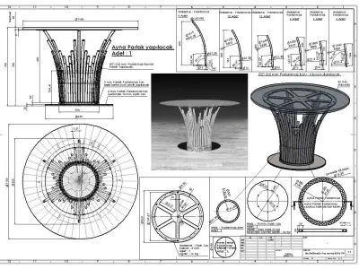 Table modern glass dining with stainless steel base 3D model