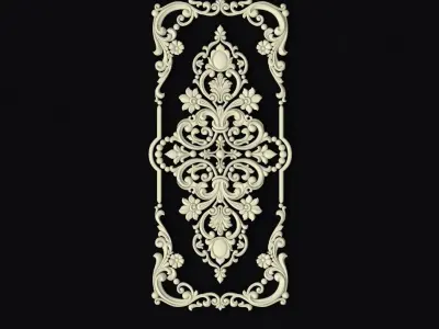 Central decor ornament for furniture 3D model 959