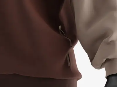 Couple Hoodie Outfit  3D model