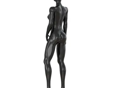 Female faceless plastic mannequin 96 3D model