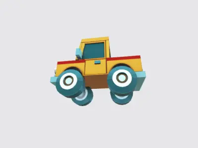 Lowpoly truck Low-poly 3D model
