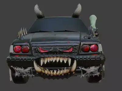 Demonic Halloween Car 3D print model