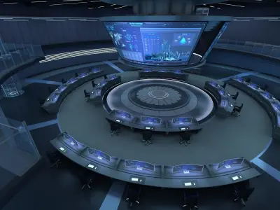 monitoring Center Command Center 3D model
