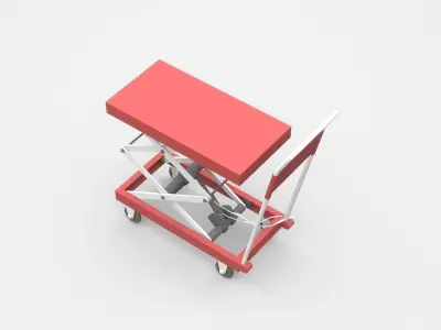 Stretchable Red Platform 3D model