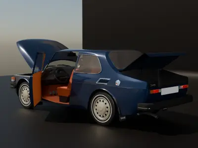 Saab 99 model year of 1975 3D model