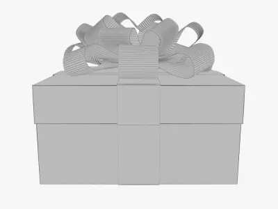 Christmas gift box 03 3D model