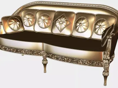 Carved canape for cnc 1 3D model
