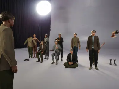 Modular Character - Asian Casual Man - MS2 Low-poly 3D model