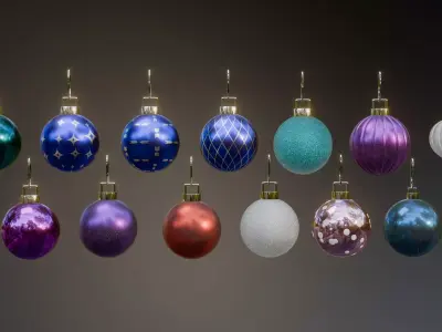 Realistic Christmas Decoration Mega Pack - 32 assets 3D model