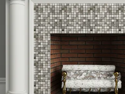 Fireplace Decor Plants 3D model