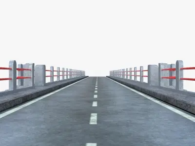 Road bridge segment 3D model