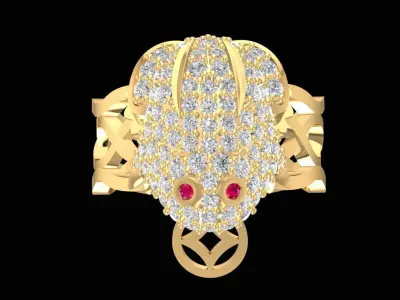 Luxury Diamond Frog Ring Jewelry 3D Model 1523 3D print model
