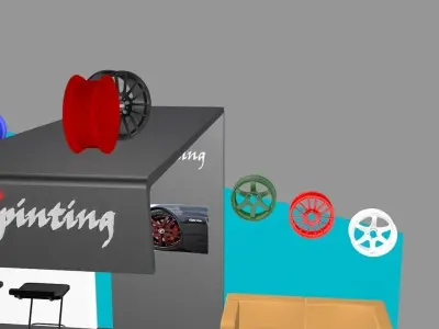 Exhibition booth 3D model 4