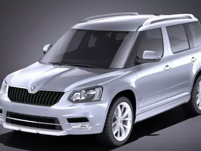 Skoda Yeti 2016 VRAY 3D model