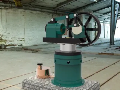 Robbo steam engine Free 3D model