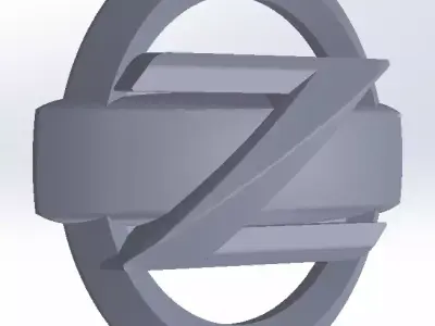 Nissan 370z front and rear Z emblem badge 3D print model