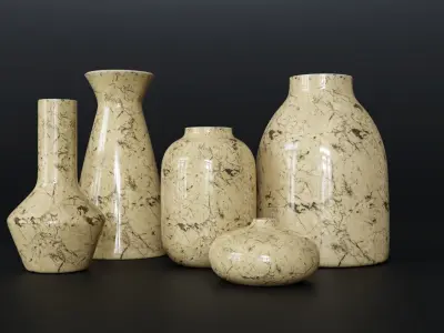 Collection Of 10  High Detailed Vase 3D model