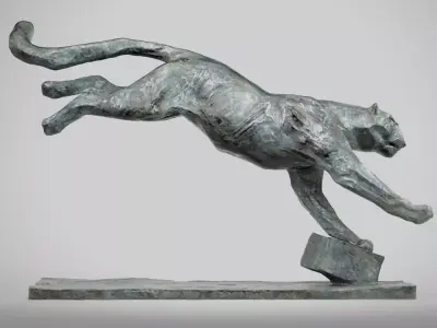 Panther Statue 3D model