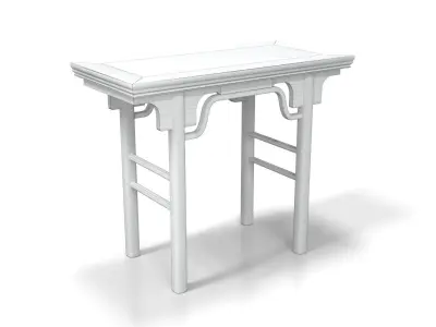Chinese Antique Elm Altar Table 3D model