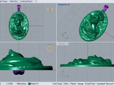 angel pendant 3D print model
