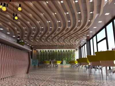 cafe design 3D model