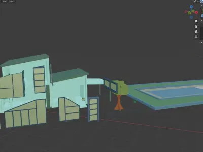 Lopwpoly House 15 Low-poly 3D model