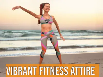 Vibrant Fitness Attire model pack Low-poly 3D model