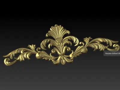 Classic frame of luxurious gold interior inlaid gold leaf  3D model
