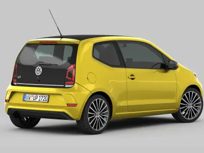 Volkswagen Up 2017 detailed interior 3D model