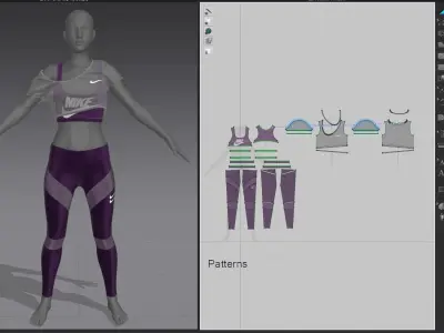 Sports Wear Running N1 27   CLO3D ZPRJ FBX OBJ MTL 3D 3D model