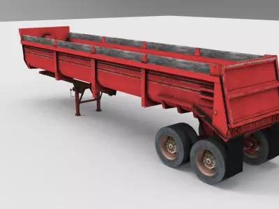 Trailer Lufkin 2000 Dump Low-poly 3D model