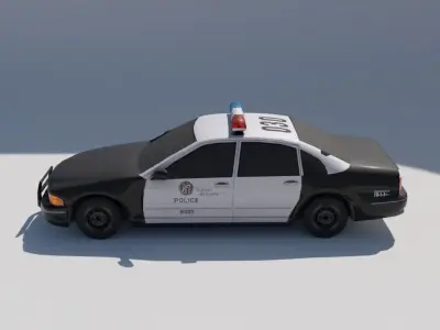 Police Car Low-poly 3D model