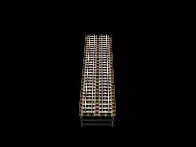 Wooden railway bridge 3D model purchase