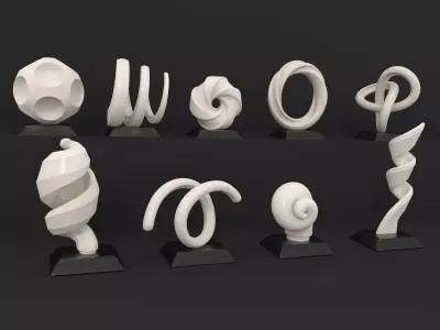 Decorative Abstract Elements 2 Low-poly 3D model
