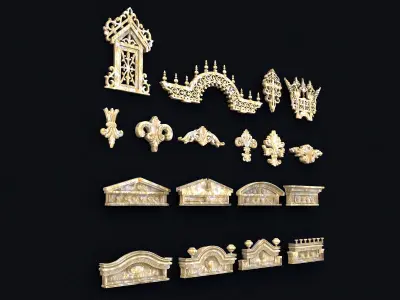 Decorative Columne Collections 3D model