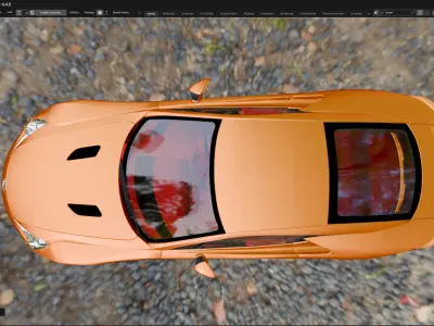 Car Lexus LFA 2012 Low-poly 3D model