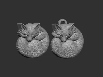 fox pentant  3D print model