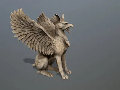 Statue Creature Low-poly 3D model