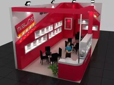 Exhibition Fair Stand 9x4 3D model