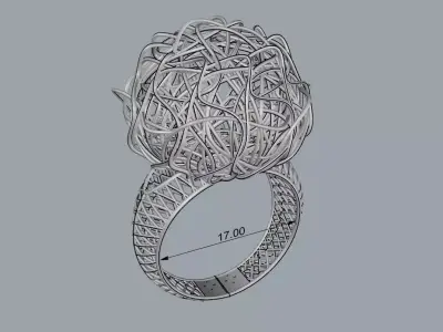 Ultra Vision Ring Gold Jewelry 3D print model 6