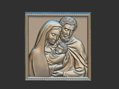 Special Holy Family 3D print model 3D print model