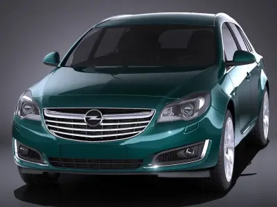 Opel Insignia sports tourer 2015 VRAY 3D model