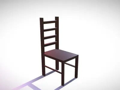 Wooden Dining Chair 3D model