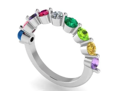 Round Cut Band Ring 3316 Free 3D print model