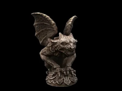 Gargoyle Statue - PBR - Textured Low-poly 3D model