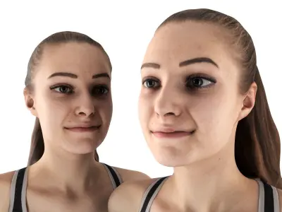 Woman sport 63 Low-poly 3D model
