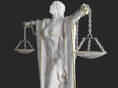 Themis Sculpture Low-poly 3D model