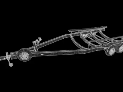 Boat Trailer 3D model